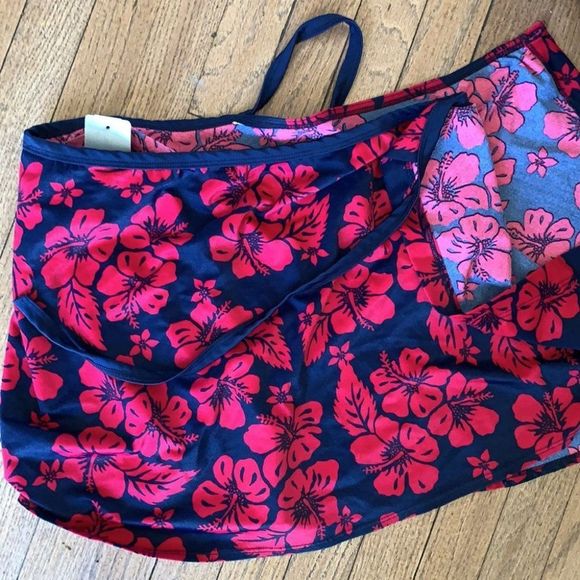 🌈 5/$25 Vintage le chateau floral swim skirt sarong - Picture 7 of 7